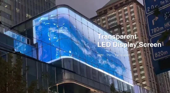 超軽量の透明な LED ディスプレイ広告ビデオ ウォール